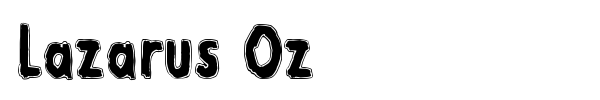 Lazarus Oz font preview